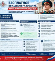 Министерство обороны РФ предлагает бесплатное высшее образование в военных вузах.