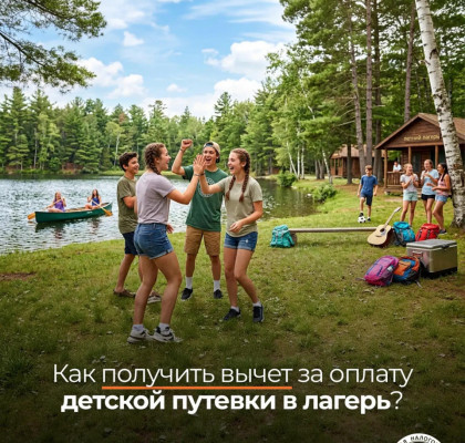 Родители могут получить вычет за оплату детской путевки в лагерь 