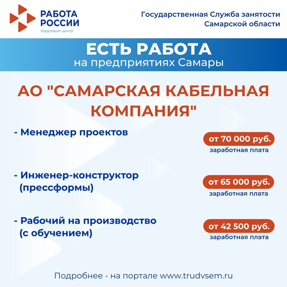 13.11.2024 Внимание: есть работа на предприятиях Самарской области! #1