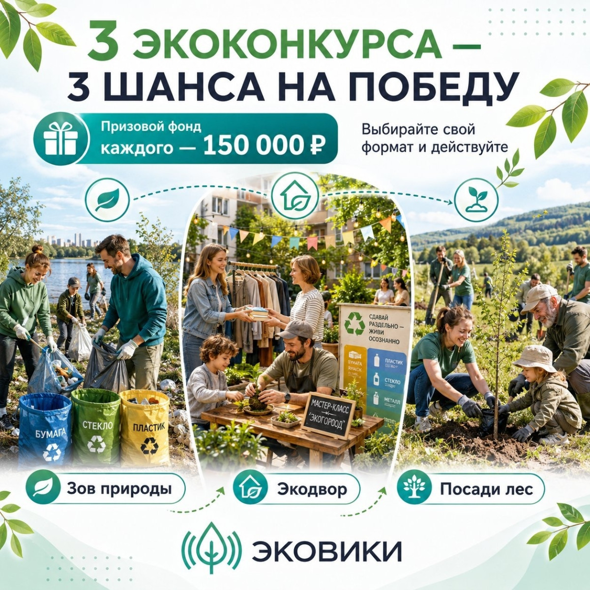 Межрегиональная экологическая организация «ЭКА» запускает три экологических конкурса с денежными призами #1