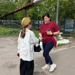 Волонтерский отряд "Ты не один" ЦДО" Красноглинский" принимает активное участие в акции "Георгиевская ленточка" в сквере им.академика Н.Д.Кузнецова в поселке Управленческий. #3