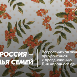 День народного единства — это символ сплочённости, взаимопомощи и гордости за нашу многонациональную страну! С 1 ноября по 5 декабря проходит акция «Россия – семья семей», посвящённая единству народов России и преемственности поколений. #1